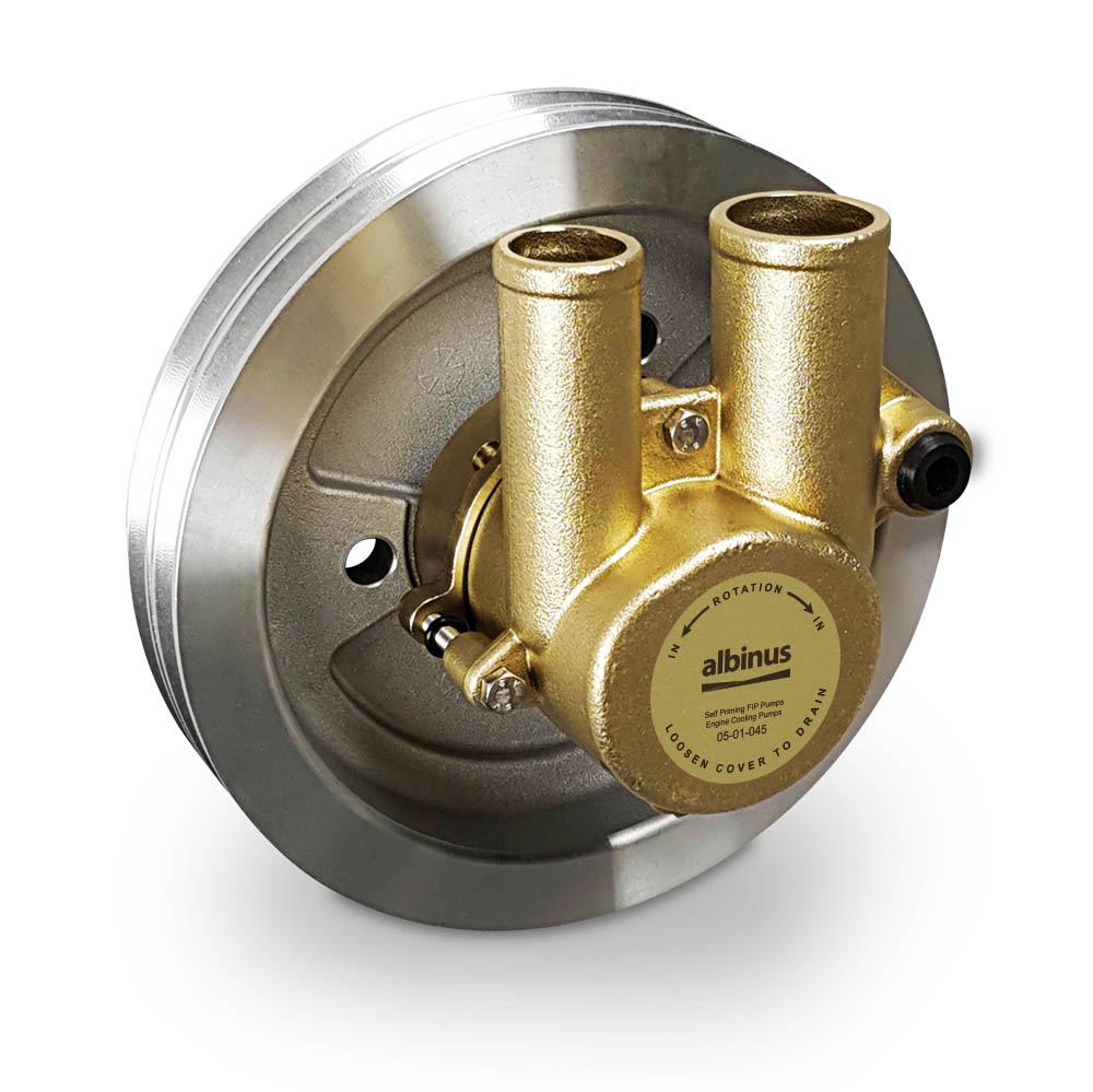 ALBIN 05-01-045 ENGINE COOLING PUMP V BELT PULLEY 2, 2 Groove V-Belt; Self-Priming FIP Pump; Fits 4.3/ 5.0GL/ 5.0GL-F/ 5.0GL-FF Volvo Penta Engines - The Twister Group Tools product