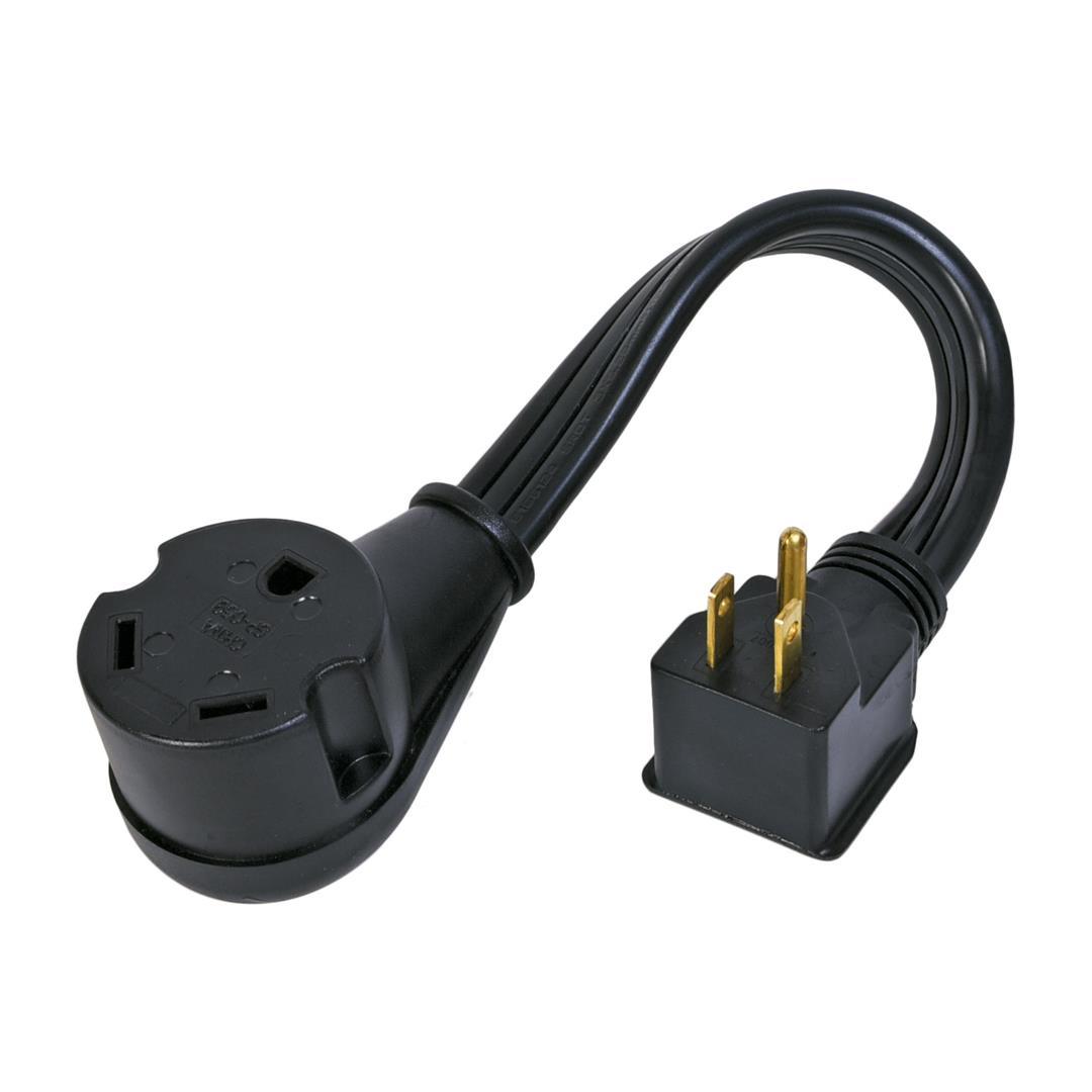 ARCON 14246 Generator Pigtail Power Cord 30-Amp Female to 15-Amp Male Flatwire, 12-Inch - High quality product image showing ARCON 14246 Generator Pigtail Power Cord 30-Amp Female to 15-Amp Male Flatwire, 12-Inch details and features