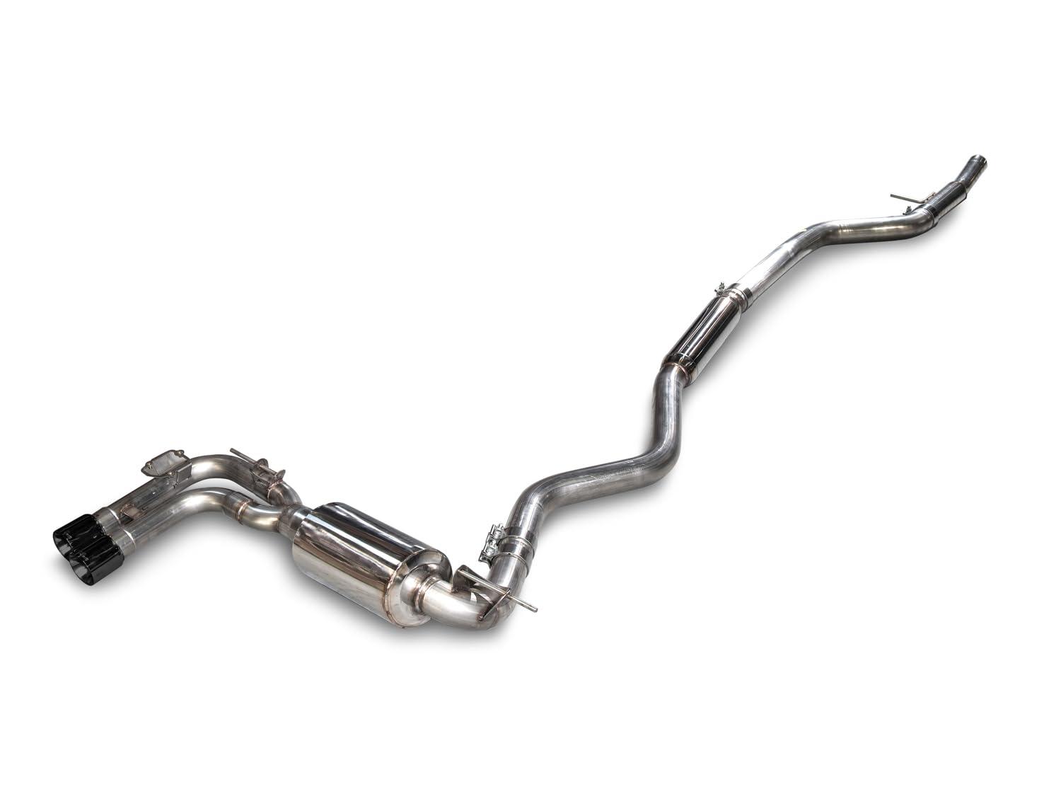 AWE 3010-23022 BMW F3X 28i / 30i Touring Edition Axle-Back Exhaust Single Side - 80mm Black Tips - High quality product image showing AWE 3010-23022 BMW F3X 28i / 30i Touring Edition Axle-Back Exhaust Single Side - 80mm Black Tips details and features