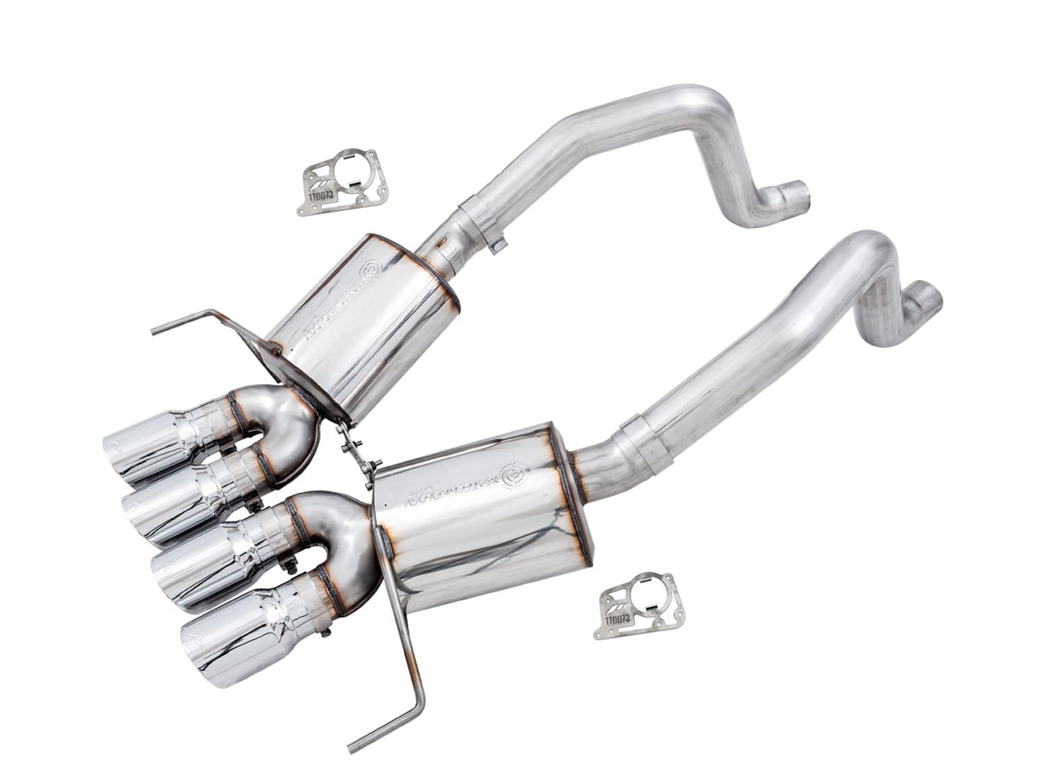 AWE 3015-42133 14-19 Chevy Corvette C7 Z06/ZR1 (w/o AFM) Touring Edition Axle-Back Exhaust w/Chrome Tips - High quality product image showing AWE 3015-42133 14-19 Chevy Corvette C7 Z06/ZR1 (w/o AFM) Touring Edition Axle-Back Exhaust w/Chrome Tips details and features