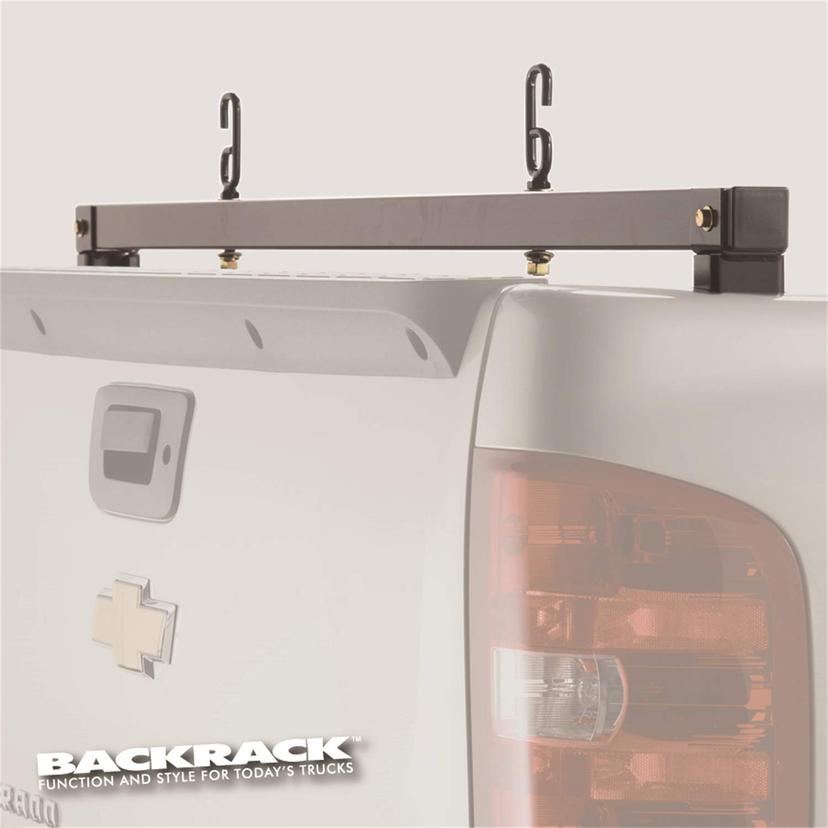 BACKRACK 11524 Truck Bed Rear Bar | Black, No Drill Fits 2020-2024 Chevrolet/GMC Silverado/Sierra 2500/3500 HD