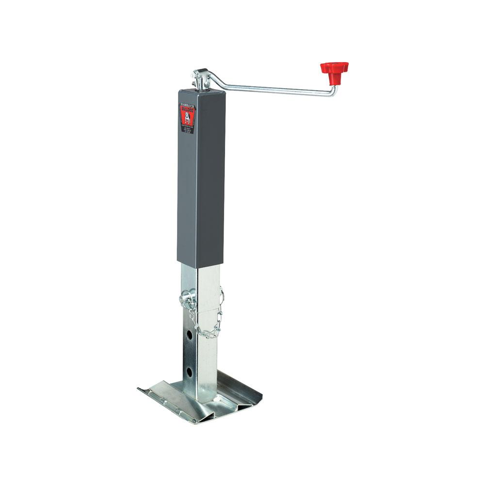 BULLDOG 180304 10 000# SQUARE JACK- TOPW, Manual Square Topwind Jack; 7200 Pound Lift/ 10000 Pound Support Capacity; 10 Inch Travel; 18.18 Inch Retracted X 38.31 Inch Extended Height; Weld-On Mount; Painted Outer/ Zinc Plated Inner Tube; Without Bracket - The Twister Group Tools product