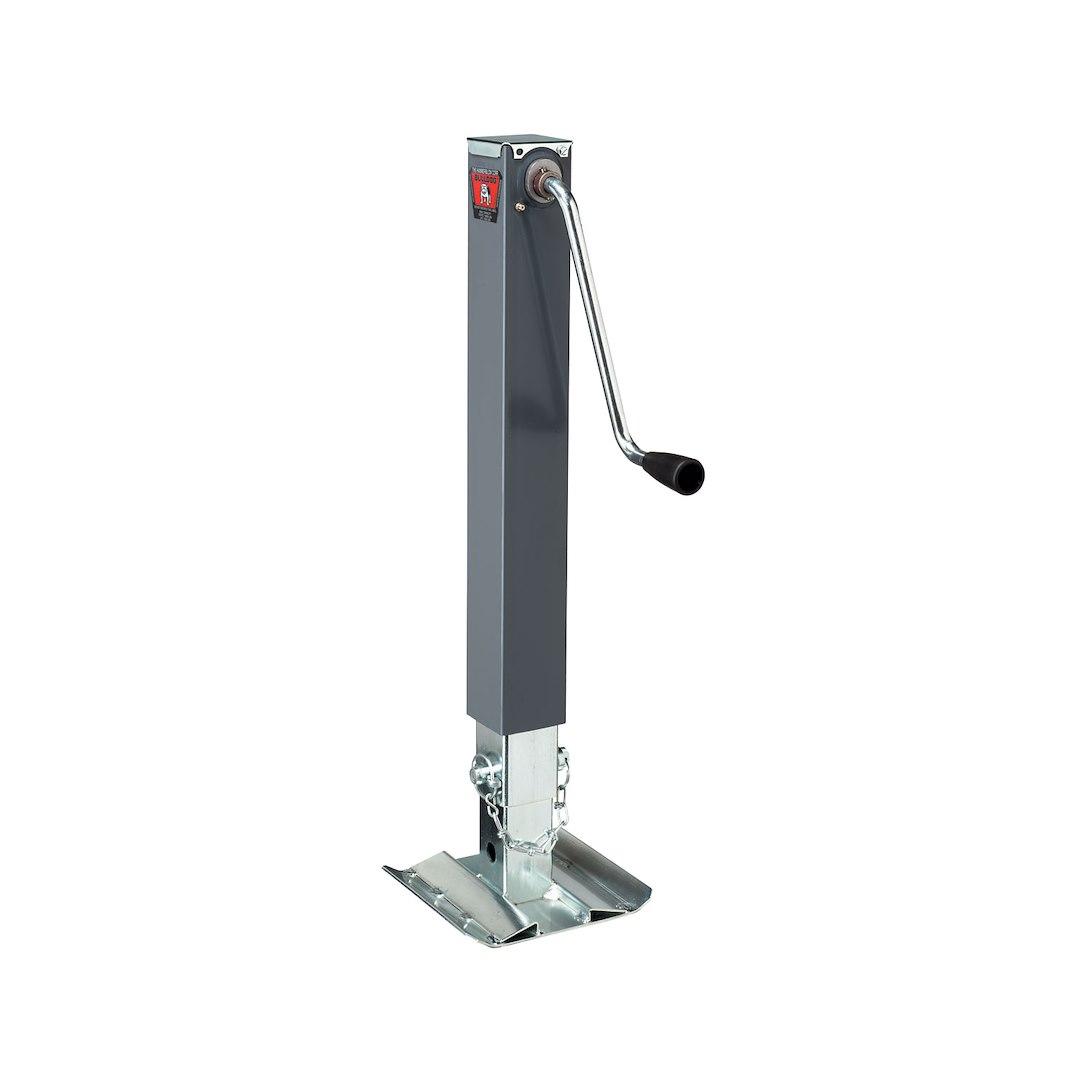 BULLDOG 180455 10000LB SQ JACK SIDE WIND, Manual Square Sidewind Jack; 7200 Pound Lift/ 10000 Pound Support Capacity; 15 Inch Travel; 25.67 Inch Retracted X 54.17 Inch Extended Height; Weld-On Mount; Painted Outer/ Zinc Plated Inner Tube; Without Bracket - High quality product image showing BULLDOG 180455 10000LB SQ JACK SIDE WIND, Manual Square Sidewind Jack; 7200 Pound Lift/ 10000 Pound Support Capacity; 15 Inch Travel; 25.67 Inch Retracted X 54.17 Inch Extended Height; Weld-On Mount; Painted Outer/ Zinc Plated Inner Tube; Without Bracket details and features