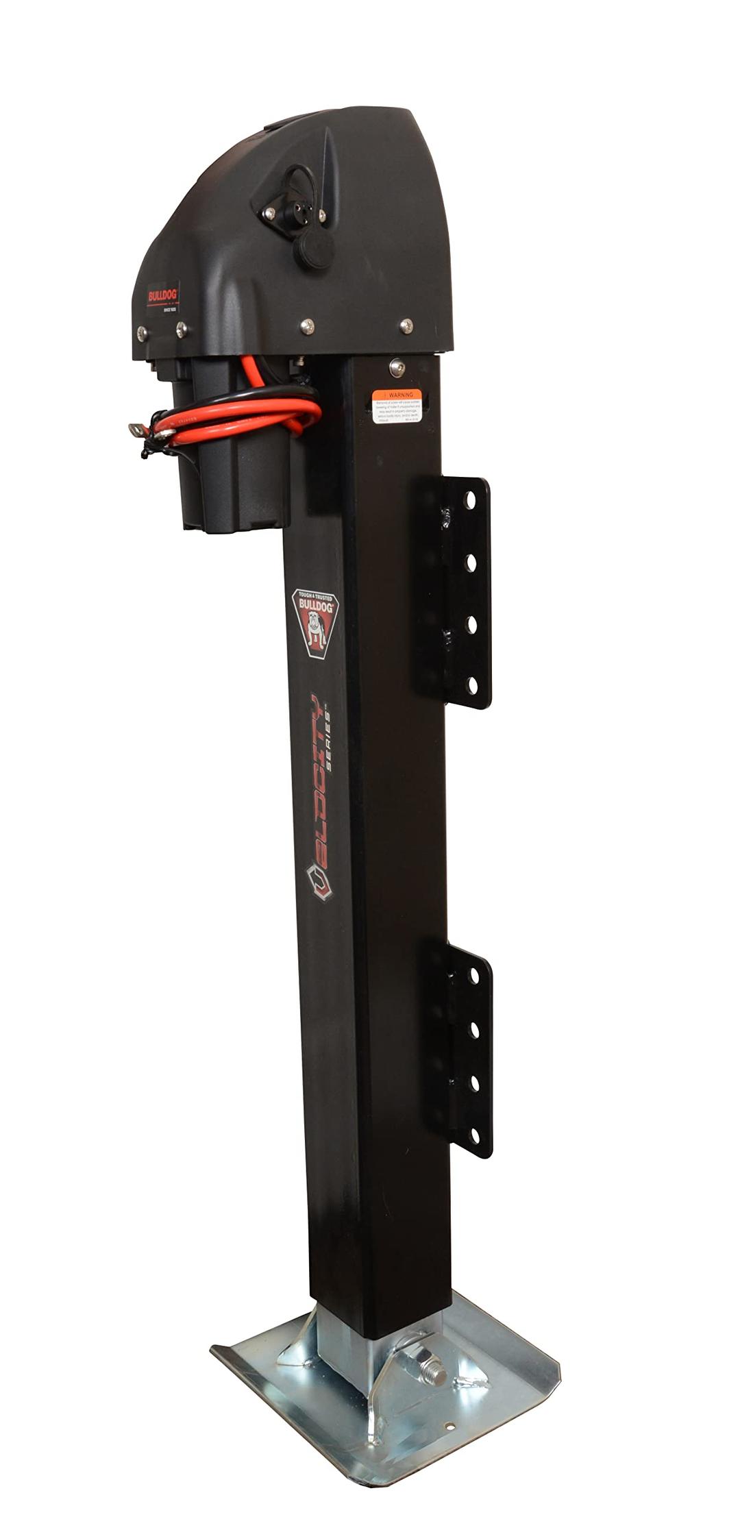 BULLDOG 185400 Cases Reese Velocity Series Powered Trailer Jack, Side Mount, 12,000 lbs. Support Capacity, Bolt-On, 24FT Travel - The Twister Group Tools product