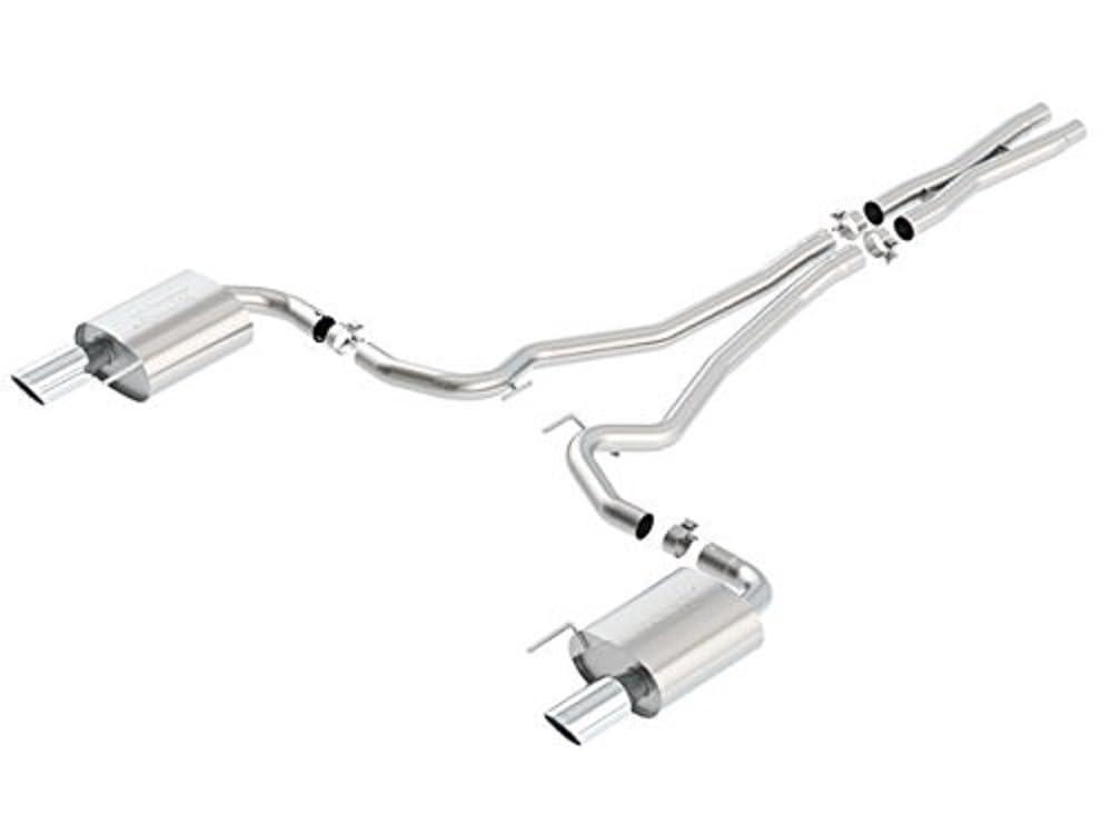 BORLA 140590 Cat-Back Performance Exhaust System for 2015-2017 Ford Mustang GT/GT Convertible 5.0L V8 Automatic/Manual Transmission. - High quality product image showing BORLA 140590 Cat-Back Performance Exhaust System for 2015-2017 Ford Mustang GT/GT Convertible 5.0L V8 Automatic/Manual Transmission. details and features