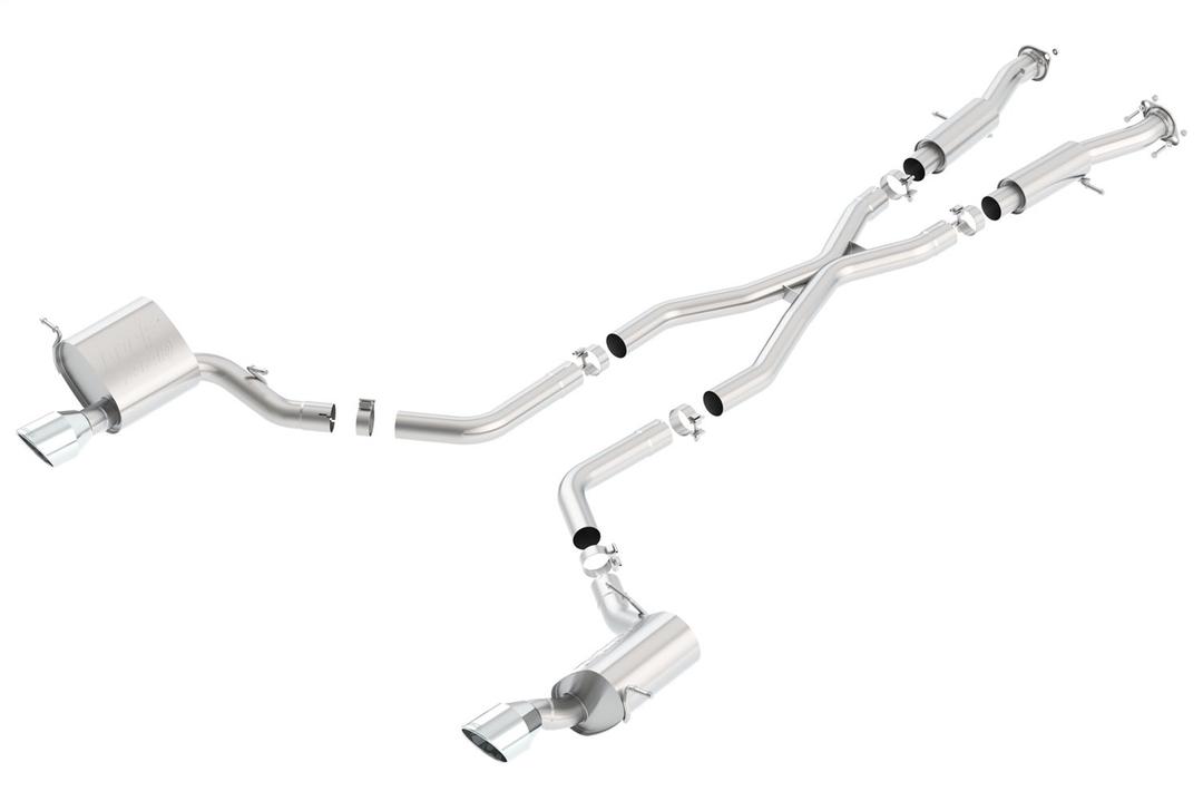 BORLA 140633 Cat-Back Performance Exhaust System for 2015-2021 Jeep Grand Cherokee SRT WK2 6.4L V8 T-304 Stainless Steel ATAK Sound Dual Split Rear Exit Single 5 INCH Round Chrome Tips On Each Side - The Twister Group Tools product