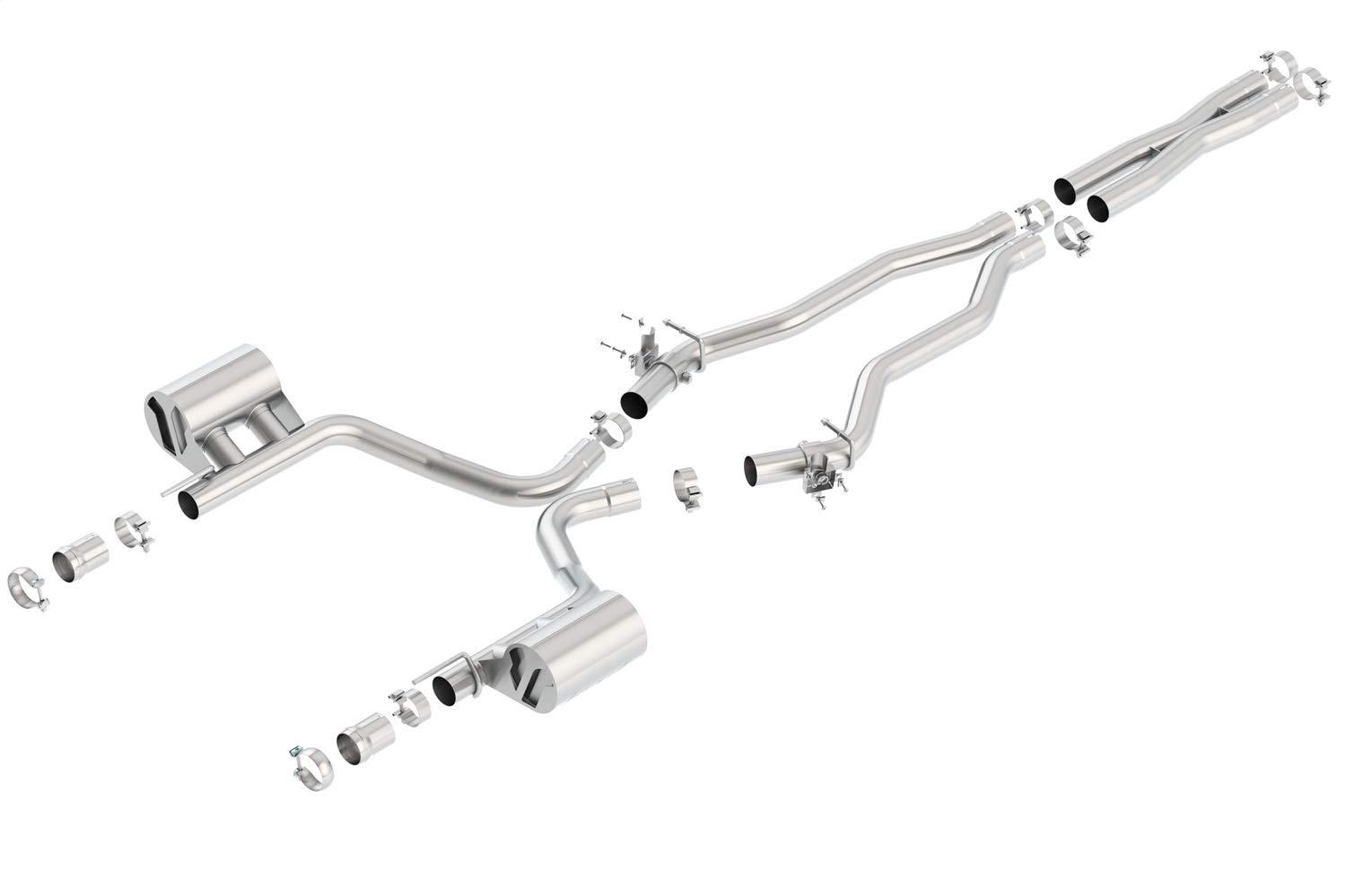 BORLA 140641 Cat-Back System for 2015-2023 Dodge Challenger SRT 392/392 Hemi/Scat Pack 6.4L V8 AT/MT RWD With MDS (cyl. deactivation) Valves. Does NOT Include Tips Use Factory Bezel/Valance. - High quality product image showing BORLA 140641 Cat-Back System for 2015-2023 Dodge Challenger SRT 392/392 Hemi/Scat Pack 6.4L V8 AT/MT RWD With MDS (cyl. deactivation) Valves. Does NOT Include Tips Use Factory Bezel/Valance. details and features