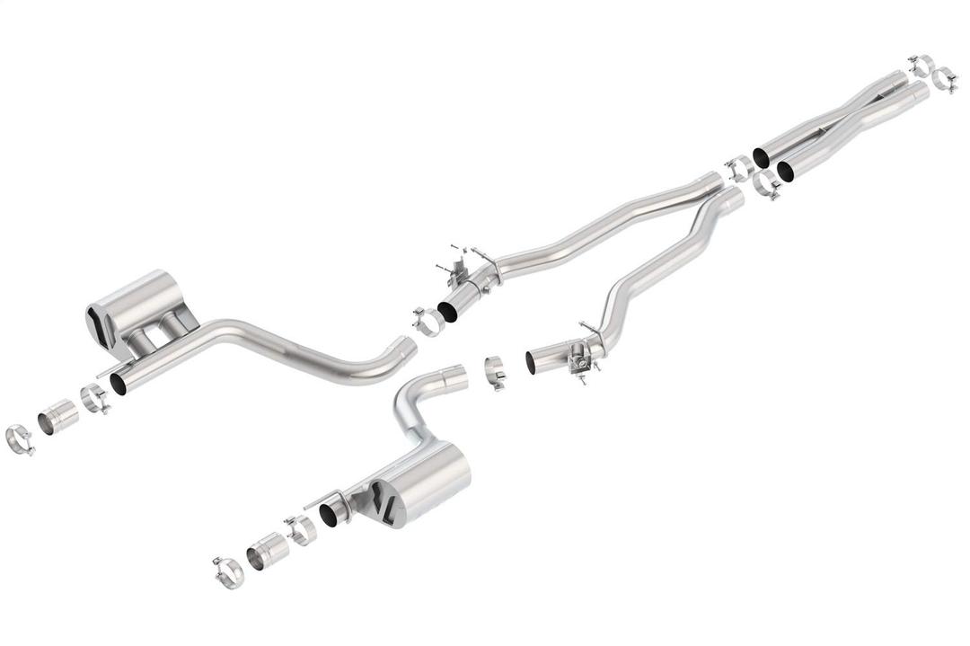 BORLA 140646 Cat-Back Exhaust System for 2015-2023 Dodge Challenger SRT Hellcat 6.2L V8 Automatic/Manual Transmission RWD With MDS Valves System Does NOT Include Tips Use Factory Bezel/Valance. - The Twister Group Tools product