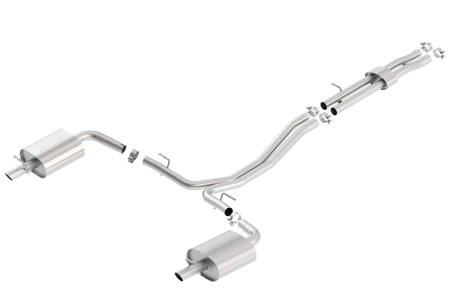 BORLA 140659 Cat-Back Performance Exhaust System for 2016-2017 Ford Explorer Sport 3.5L V6 EcoBoost Automatic Transmission All Wheel Drive 4 Door. Tips NOT Included. Use AZ812Factory Valance/Tips. - High quality product image showing BORLA 140659 Cat-Back Performance Exhaust System for 2016-2017 Ford Explorer Sport 3.5L V6 EcoBoost Automatic Transmission All Wheel Drive 4 Door. Tips NOT Included. Use AZ812Factory Valance/Tips. details and features