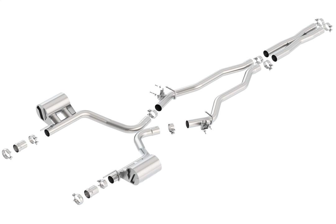 BORLA 140678 140646 Cat-Back Perf. Exh. Sys. for 15-23 Dodge Challenger SRT Hellcat V8 T-304 Stainless Steel ATAK Incl. MDS Valve Simulators Dual Split Rear Exit Single 2.75 INCH Exit Each Side Reuse O.E. Tips - The Twister Group Tools product