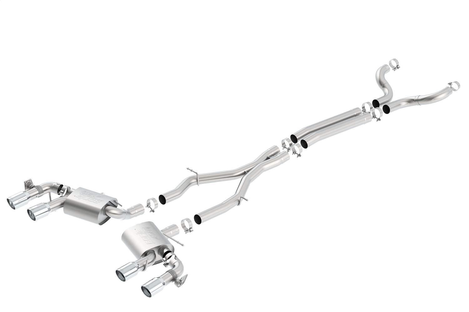 BORLA 140727 Cat-Back System for 2017-2023 Chevrolet Camaro ZL1 6.2L V8 Auto./ Manual Trans. With NPP (dual mode exhaust). NOT Recommended For Convertibles. Installation REQUIRES Cutting O.E. System - High quality product image showing BORLA 140727 Cat-Back System for 2017-2023 Chevrolet Camaro ZL1 6.2L V8 Auto./ Manual Trans. With NPP (dual mode exhaust). NOT Recommended For Convertibles. Installation REQUIRES Cutting O.E. System details and features