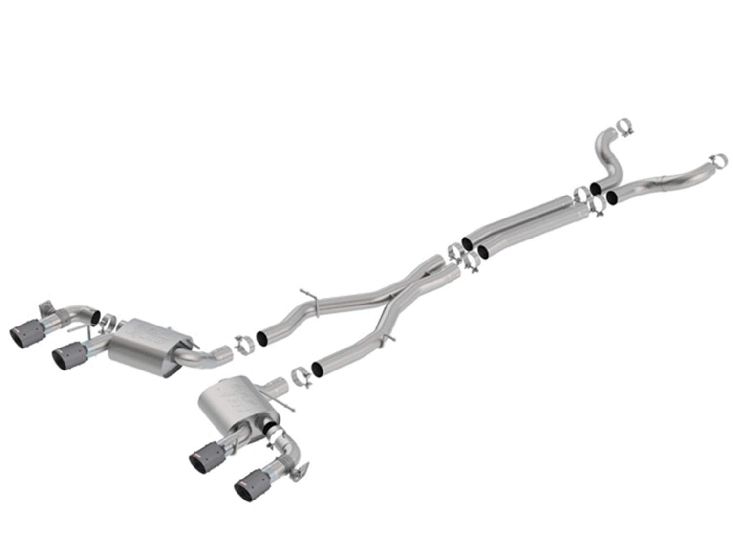 BORLA 140727CFBA Cat-Back System for 2017-2023 Chevrolet Camaro ZL1 6.2L V8 Auto./ Man. Trans. With NPP (dual mode exhaust). NOT Recommended For Convertibles. Installation REQUIRES Cutting O.E. System - High quality product image showing BORLA 140727CFBA Cat-Back System for 2017-2023 Chevrolet Camaro ZL1 6.2L V8 Auto./ Man. Trans. With NPP (dual mode exhaust). NOT Recommended For Convertibles. Installation REQUIRES Cutting O.E. System details and features