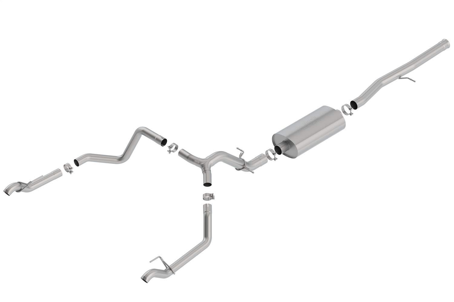 BORLA 140771 Silverado/Sierra 1500 6.2L 2019 Cat Back Exhaust Touring - High quality product image showing BORLA 140771 Silverado/Sierra 1500 6.2L 2019 Cat Back Exhaust Touring details and features