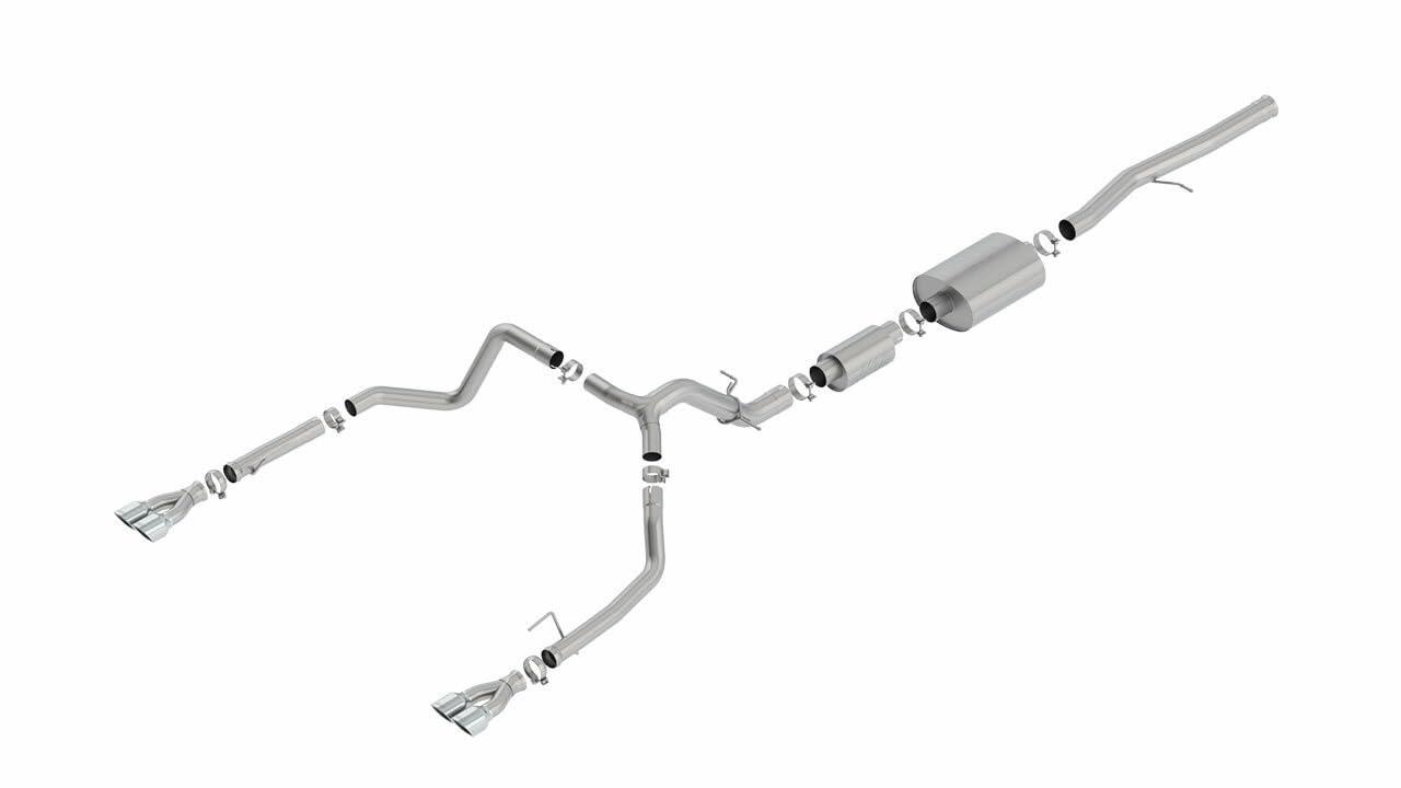 BORLA 140782 Silverado/Sierra 1500 6.2L 2019 Cat Back Exhaust Touring - High quality product image showing BORLA 140782 Silverado/Sierra 1500 6.2L 2019 Cat Back Exhaust Touring details and features