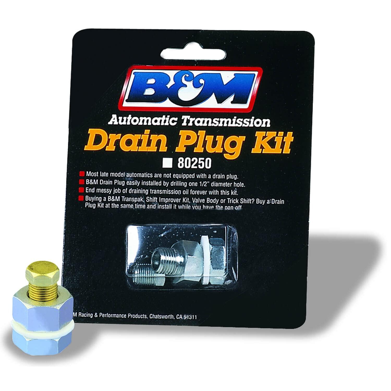 B&M 80250 Automatic Transmission Universal Drain Plug Kit - High quality product image showing B&M 80250 Automatic Transmission Universal Drain Plug Kit details and features
