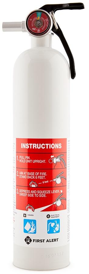 BRK AUTOMAR10 Car and Marine Fire Extinguisher, FE10GR, UL RATED 10-B:C, White, 1-Pack