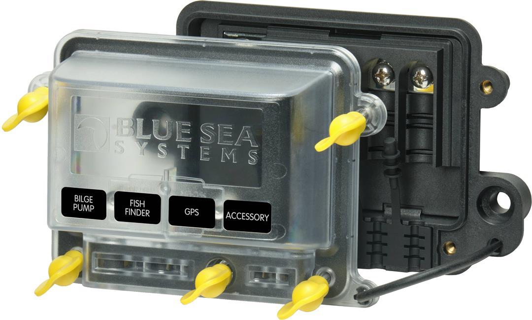 BLUE SEA 2356100 100A Water-Resistant Busbar, Manual Cover - High quality product image showing BLUE SEA 2356100 100A Water-Resistant Busbar, Manual Cover details and features