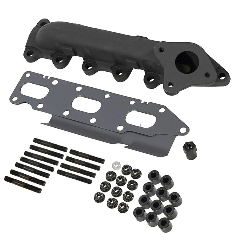 BD DIESEL 1043003 DIESEL Exhaust Manifold; Left; Driver Side; Incl. Manifold/Cross Over Tube/Egr Port; High Temp Black Coated