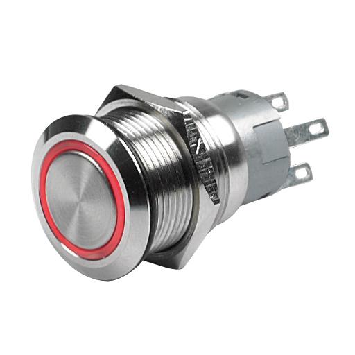 BEP 0511000101 Marinco 80-511-0001-01 Push Button Switch - 12v Latching On/off - Red Led - High quality product image showing BEP 0511000101 Marinco 80-511-0001-01 Push Button Switch - 12v Latching On/off - Red Led details and features