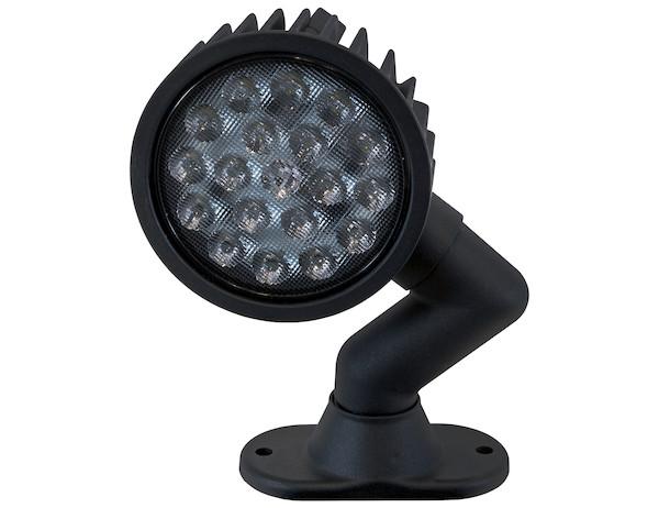 BUYERS PROD 1492145 LIGHT FLOOD 12-24 VDC 18 LED CLEAR, 35 Watt LED; 5 Inch Round Aluminum Housing; White; Clear Polycarbonate Lens; 2.83 Ampere At 12 To 24 Volt DC; 6800 Lumens; Flood Beam; Surface Mount; IP67 Rating