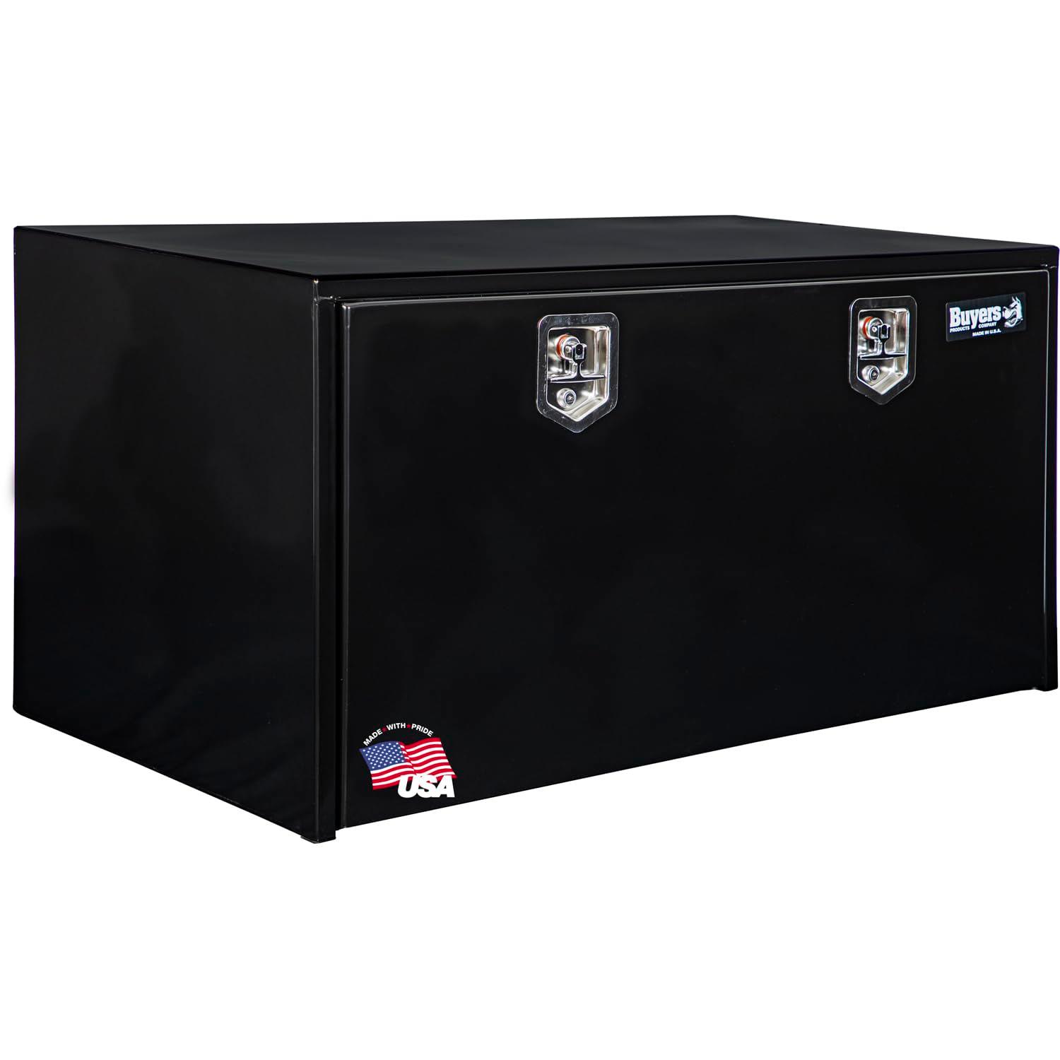 BUYERS PROD 1704310 Black Steel Underbody Truck Box with T-Handle Latch, 24 x 24 x 48 Inch - High quality product image showing BUYERS PROD 1704310 Black Steel Underbody Truck Box with T-Handle Latch, 24 x 24 x 48 Inch details and features