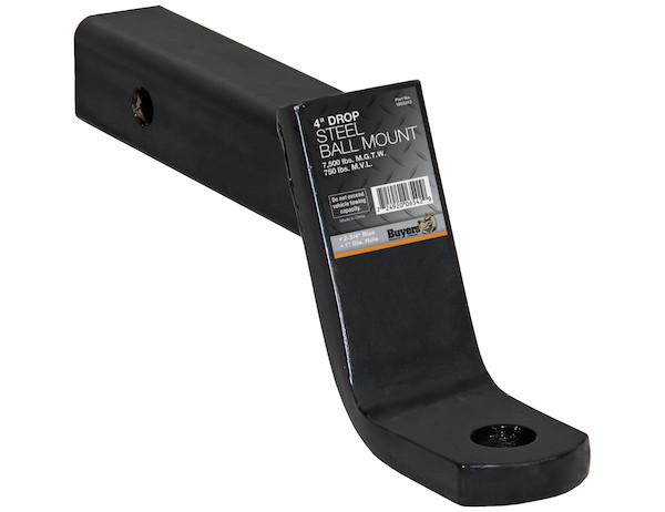 BUYERS PROD 1803017 Trailer Hitch Ball Mount, Fits 2-Inch Receiver, 8-Inch Drop, 6-3/4 Inch Rise, 10-Inch Long, 7,500 MGTW, 750 MVL, Accepts 1-Inch Diameter Shank Towing Balls, Black Powdercoat - The Twister Group Tools product