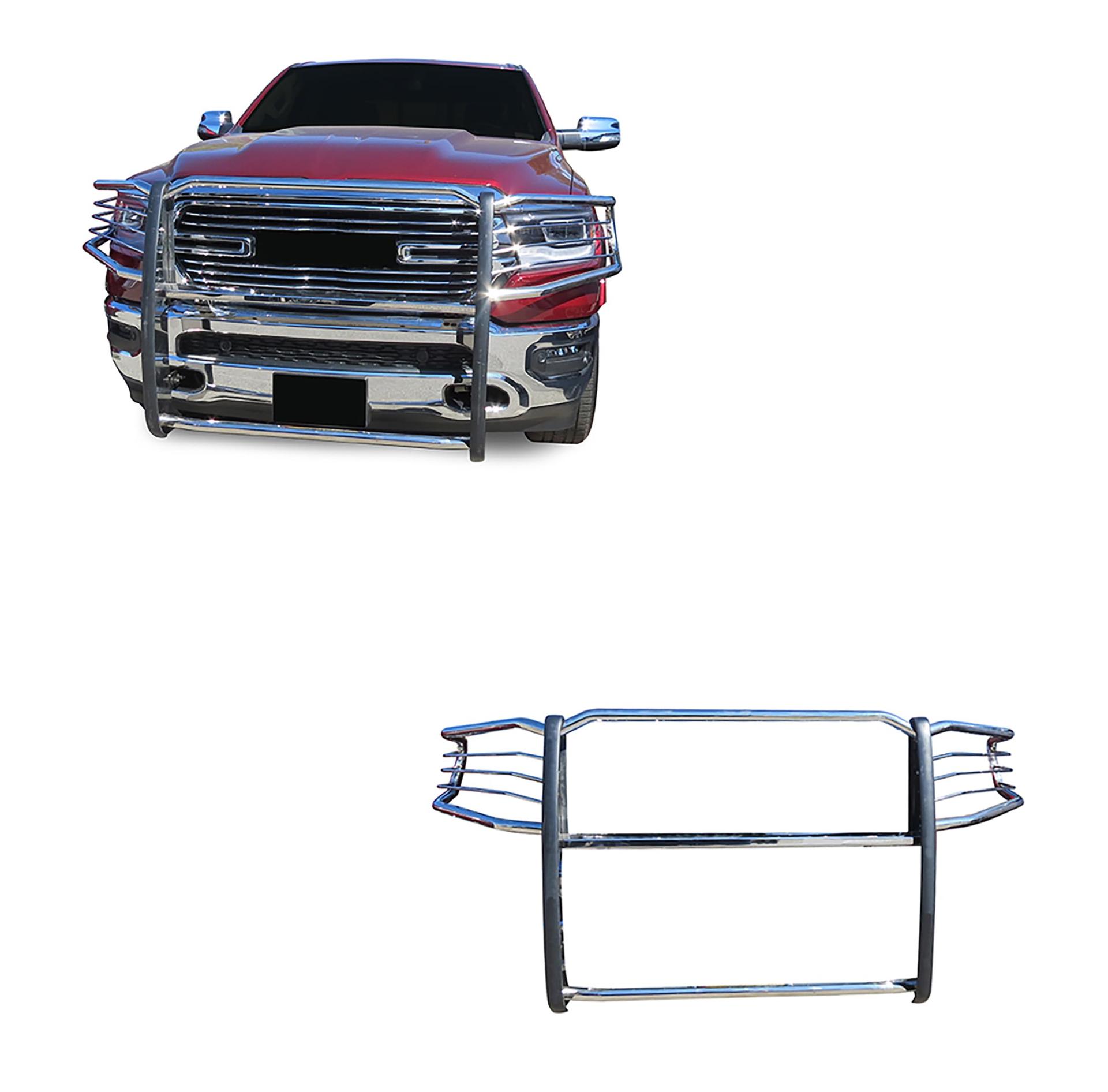 BLACK HORSE 17DG111MSS Grille brush Bumper Guard Modular SS Compatible with 19-24 Ram 1500(Excl. Rebel & TRX trims, 19-24 Ram 1500 Classic and 20-22 Ram 1500 Diesel models) - High quality product image showing BLACK HORSE 17DG111MSS Grille brush Bumper Guard Modular SS Compatible with 19-24 Ram 1500(Excl. Rebel & TRX trims, 19-24 Ram 1500 Classic and 20-22 Ram 1500 Diesel models) details and features