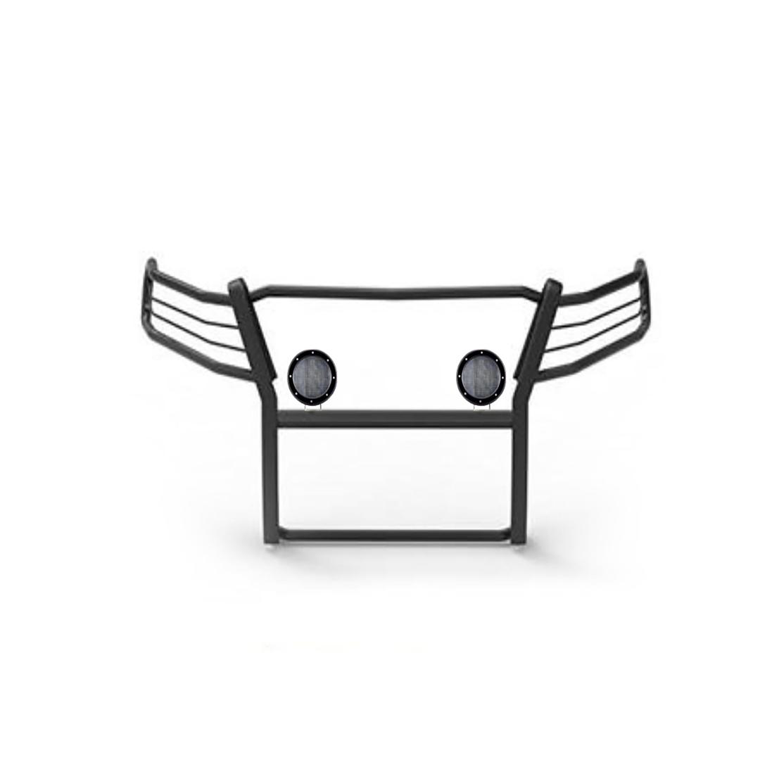 BLACK HORSE 17GC15MA-PLFB Grille brush Bumper Guard Modular Black Come with Pair of 5.3 INCH Dia.LED Lights with Black Trim Rings Compatible with 2015-2022 Colorado/Canyon(Excludes ZR2 submodel) - The Twister Group Tools product