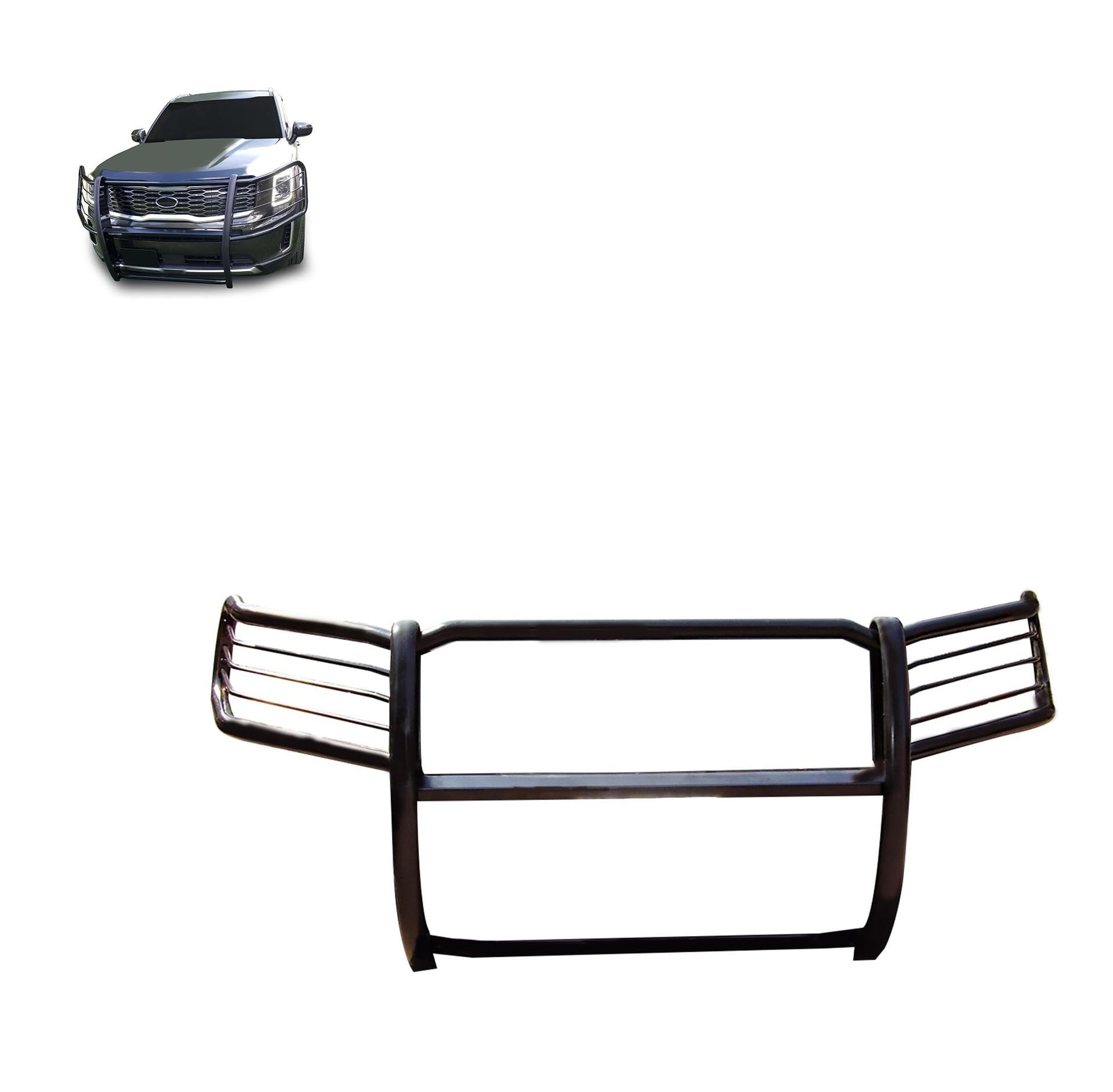 BLACK HORSE 17KI01MA Grille brush Bumper Guard Modular Black Compatible with 2020-2023 Kia Telluride - High quality product image showing BLACK HORSE 17KI01MA Grille brush Bumper Guard Modular Black Compatible with 2020-2023 Kia Telluride details and features