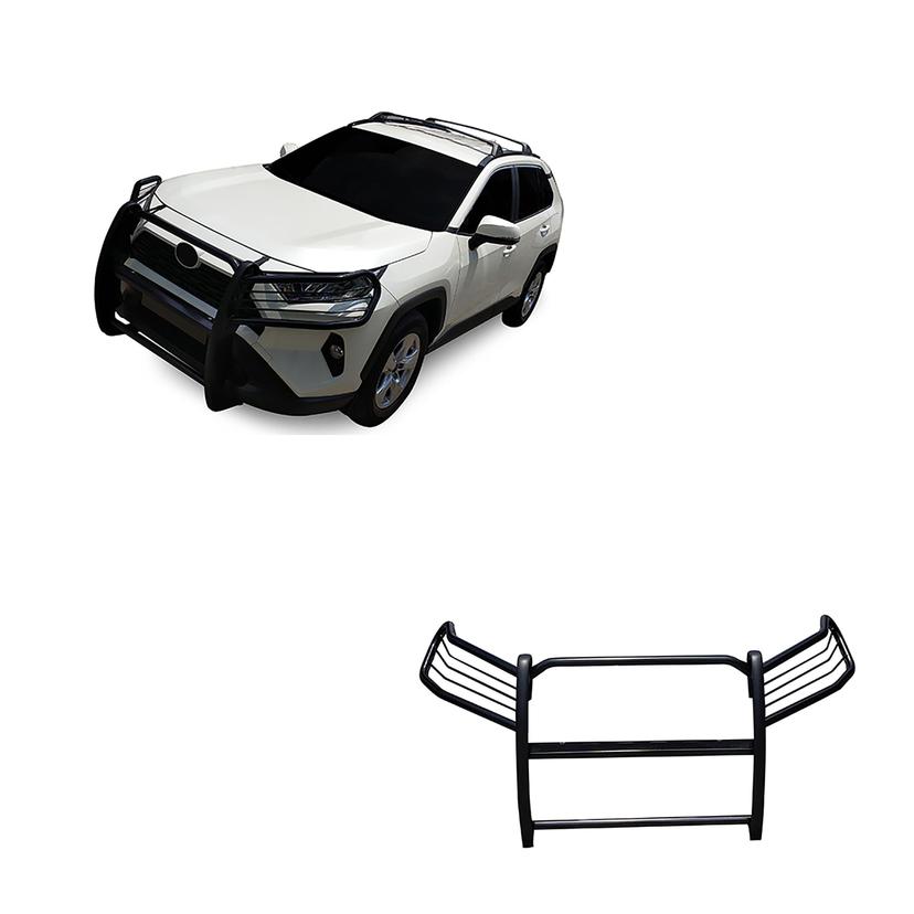 BLACK HORSE 17A093904MA Grille brush Bumper Guard Modular Black Compatible with 2019-2024 Toyota RAV4