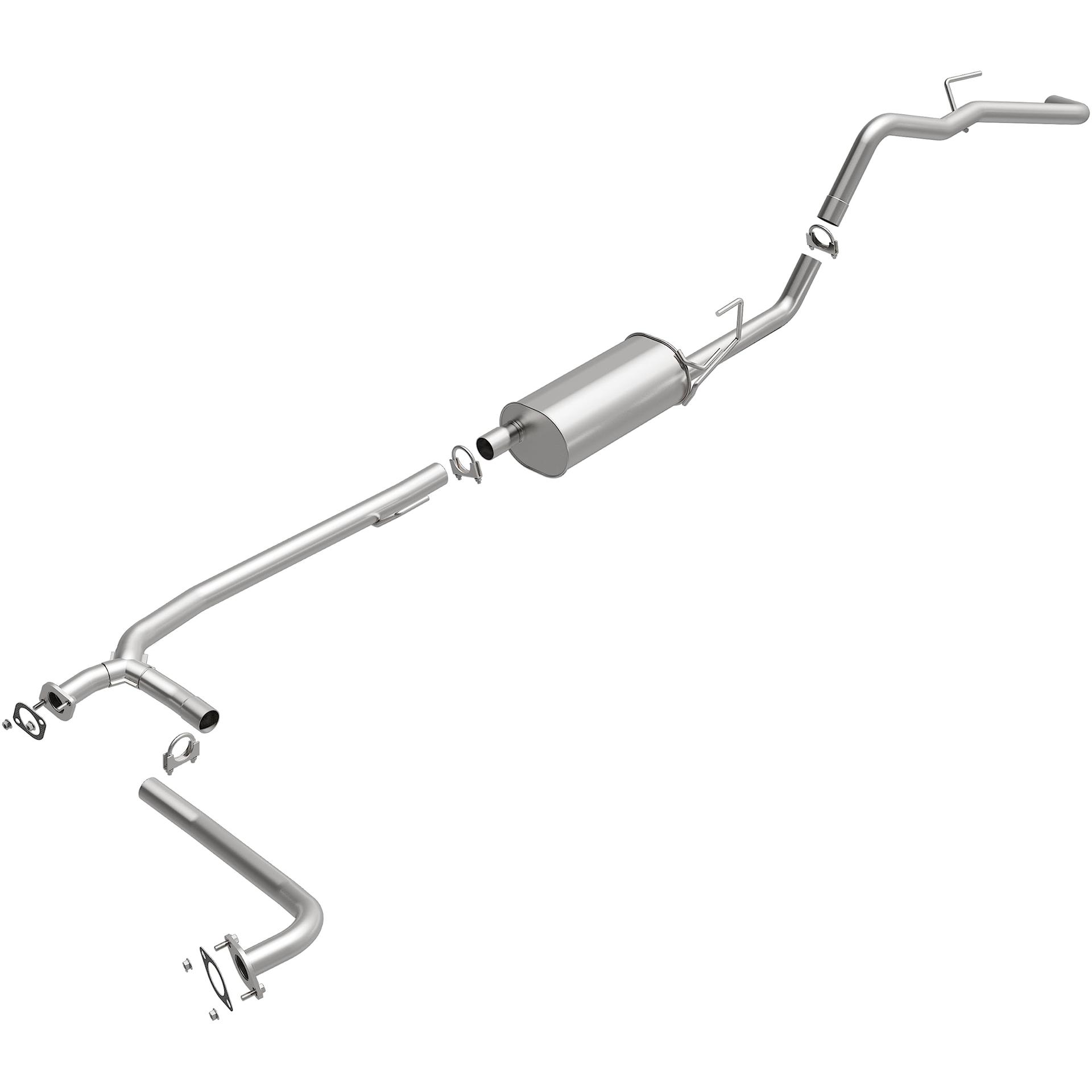 BRE EXHAUST 106-0144 Direct-Fit Replacement Exhaust System For 2007-2018 Nissan Frontier, For 2009-2012 Suzuki Equator - High quality product image showing BRE EXHAUST 106-0144 Direct-Fit Replacement Exhaust System For 2007-2018 Nissan Frontier, For 2009-2012 Suzuki Equator details and features