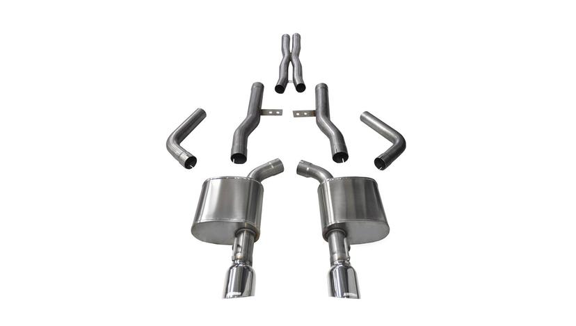 CORSA 14996 Cat Back Exhaust (W/4.5 INCH Tips Dodge Challenger R/T Scat Pack 6.4L V8, Extreme)