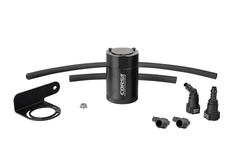 CORSA CC0011 19-22 Silverado/Sierra & 21-22 Tahoe/Suburban/Yukon/Denali Aluminum Oil Catch Can w/Bracket