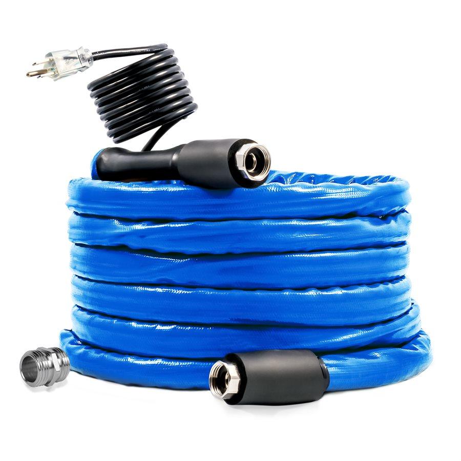 CAMCO 22912 50-Foot Heated Drinking Water Hose | Features Water Line Freeze Protection Down to -20°F/-28°C, an Energy-Saving Thermostat, and Includes Adapter for Connection to Either End of Hose - The Twister Group Tools product