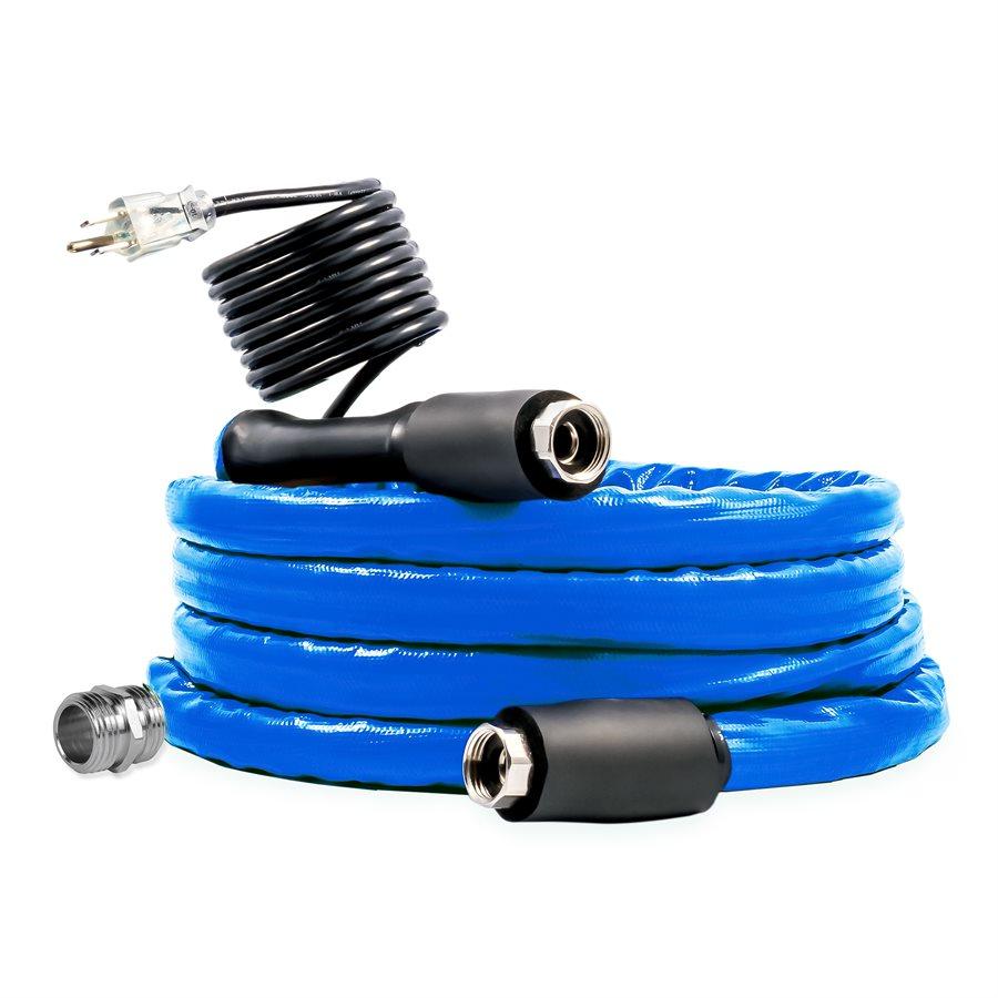 CAMCO 22924 50-Foot Heated Drinking Water Hose | Features Water Line Freeze Protection Down to -40°F/C, an Energy-Saving Thermostat, and Includes Adapter for Connection to Either End of Hose - High quality product image showing CAMCO 22924 50-Foot Heated Drinking Water Hose | Features Water Line Freeze Protection Down to -40°F/C, an Energy-Saving Thermostat, and Includes Adapter for Connection to Either End of Hose details and features