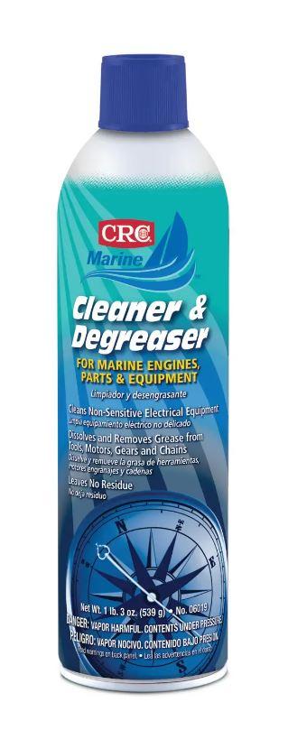 CRC 06019 MARINE CLNR & DEGRSR 20OZ, Single; 20 Ounce Aerosol Can; Used To Degrease Marine Engines/ Non Sensitive Electrical Parts/ Motors/ Gears/ Chains/ Wood/ Canvas And Fabric - The Twister Group Tools product
