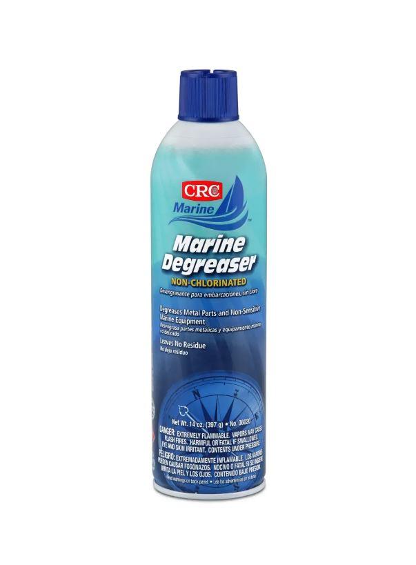 CRC 06020 CRC MARINE DEGREASER, Single; 20 Ounce Aerosol Can; Non Chlorinated; Used To Degrease Metal Parts Non Sensitive Electrical Parts/ Motors/ Gears/ Chains/ Wood/ Canvas And Fabric - High quality product image showing CRC 06020 CRC MARINE DEGREASER, Single; 20 Ounce Aerosol Can; Non Chlorinated; Used To Degrease Metal Parts Non Sensitive Electrical Parts/ Motors/ Gears/ Chains/ Wood/ Canvas And Fabric details and features