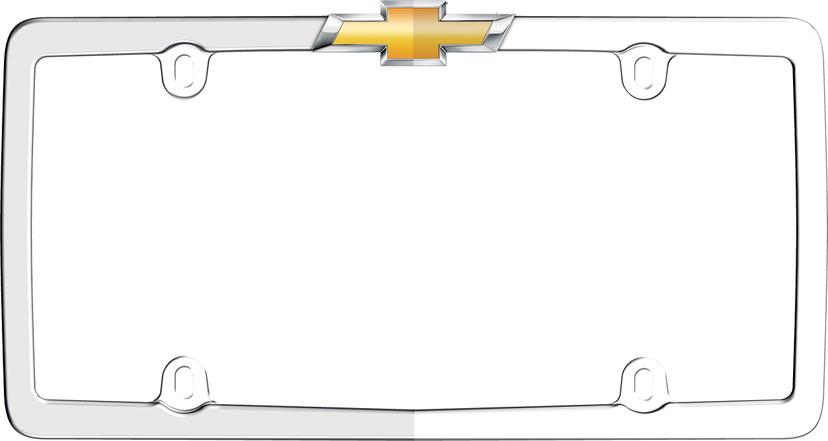 CRUISER 10437 Chevy License Plate Frame, Chrome/Gold