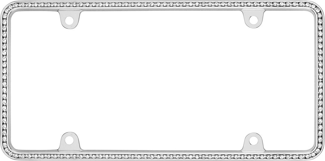 CRUISER 18130 Diamondesque License Plate Frame, Chrome/Clear - The Twister Group Tools product