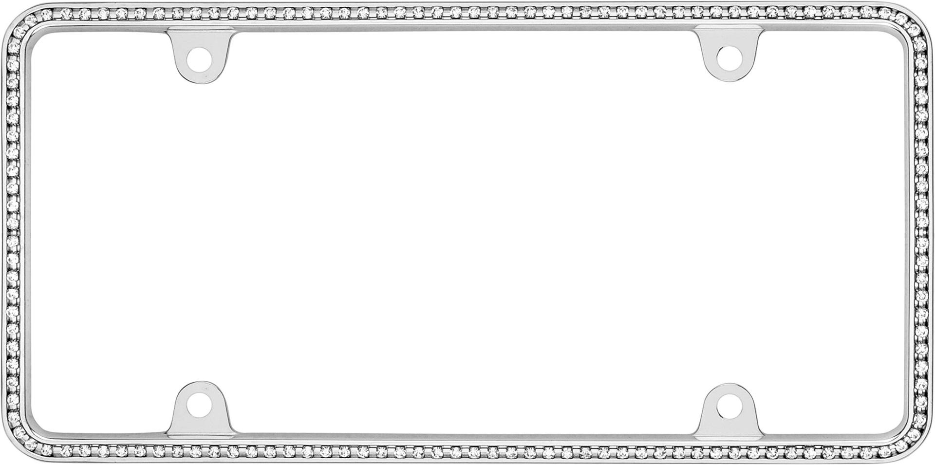 CRUISER 18130 Diamondesque License Plate Frame, Chrome/Clear - High quality product image showing CRUISER 18130 Diamondesque License Plate Frame, Chrome/Clear details and features