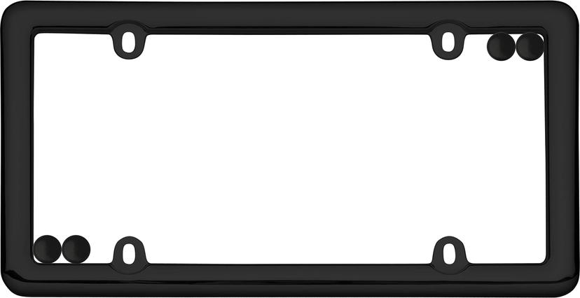 CRUISER 20650 Nouveau License Plate Frame, Black w/fastener caps