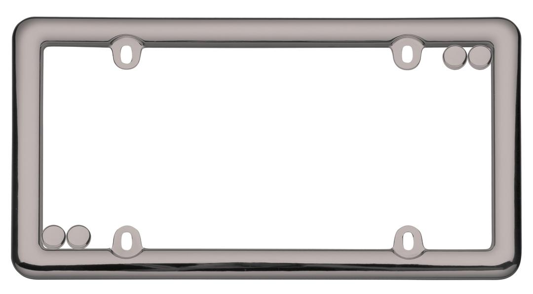 CRUISER 20680 Nouveau License Plate Frame, Black Chrome w/fastener caps - The Twister Group Tools product