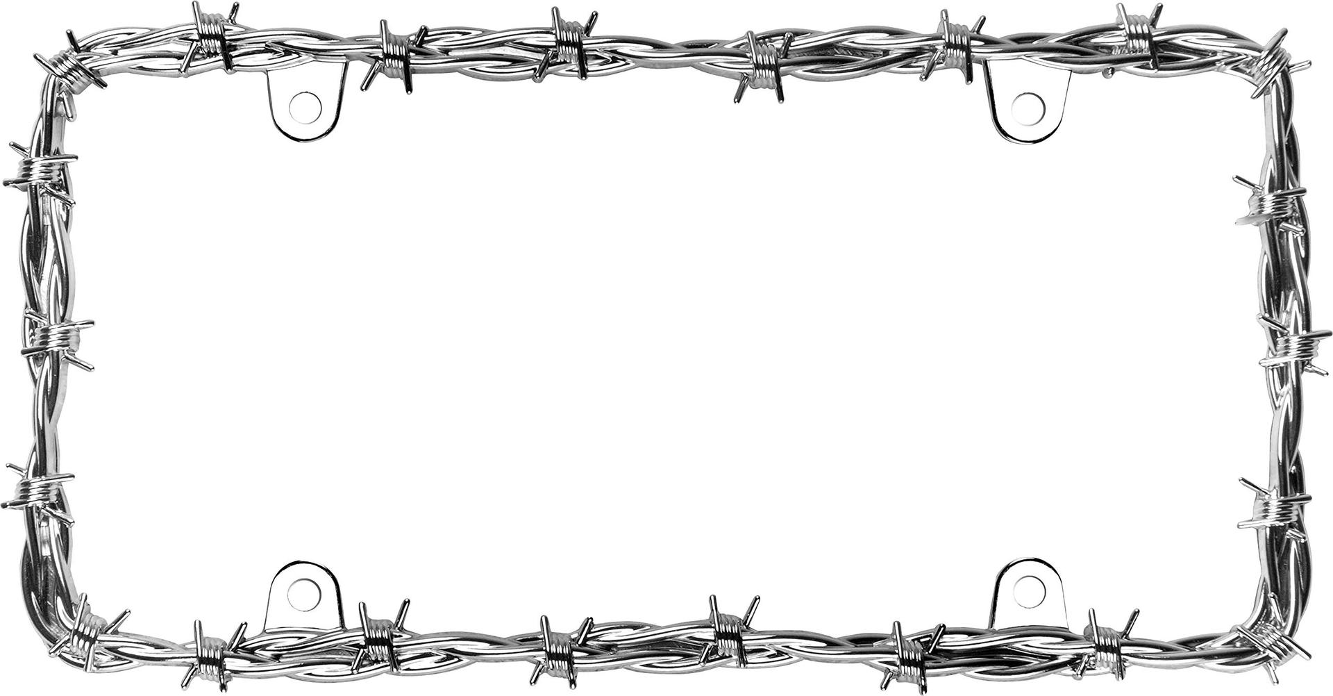 CRUISER 22230 Barbed Wire II License Plate Frame, Chrome, 1 frame - High quality product image showing CRUISER 22230 Barbed Wire II License Plate Frame, Chrome, 1 frame details and features