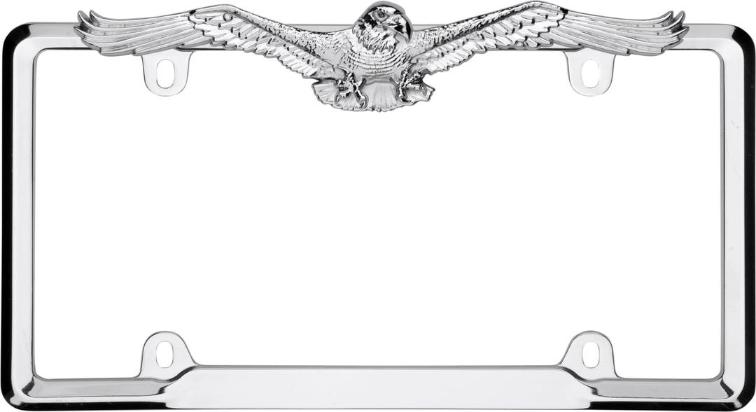 CRUISER 22330 Eagle License Plate Frame, Chrome,1 frame - The Twister Group Tools product