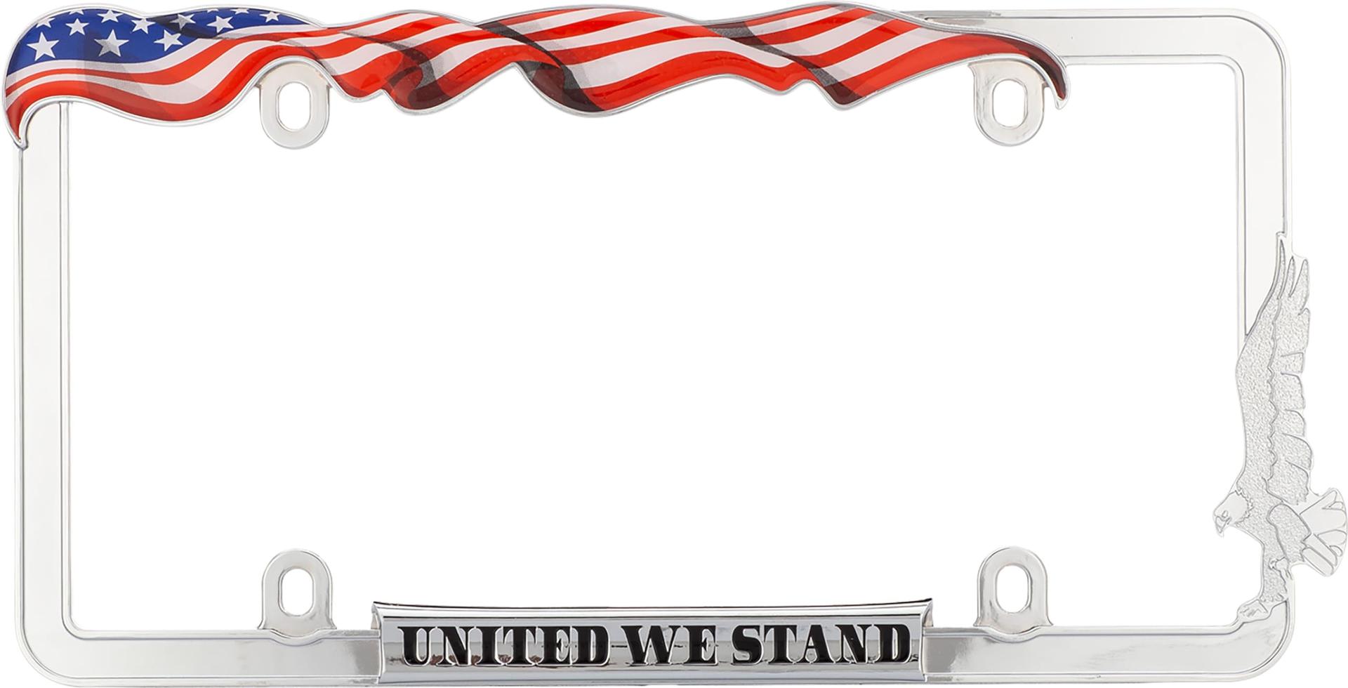 CRUISER 31030 United We Stand License Plate Frame, Chrome - High quality product image showing CRUISER 31030 United We Stand License Plate Frame, Chrome details and features