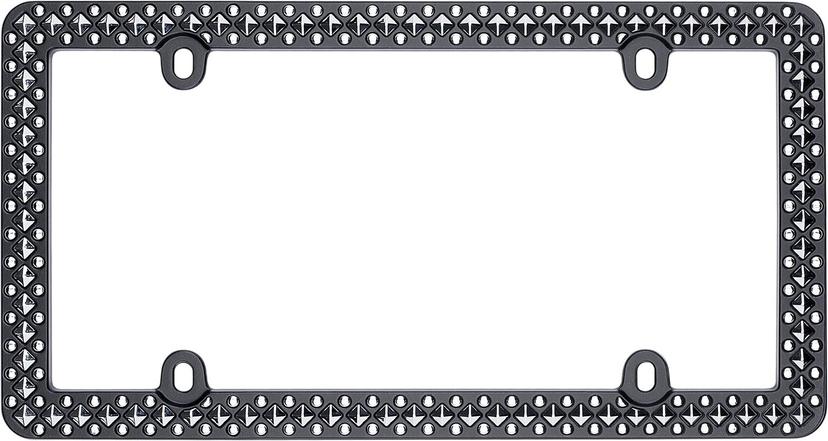 CRUISER 58153 Defender License Plate Frame, Matte Black/Chrome, 1 Frame