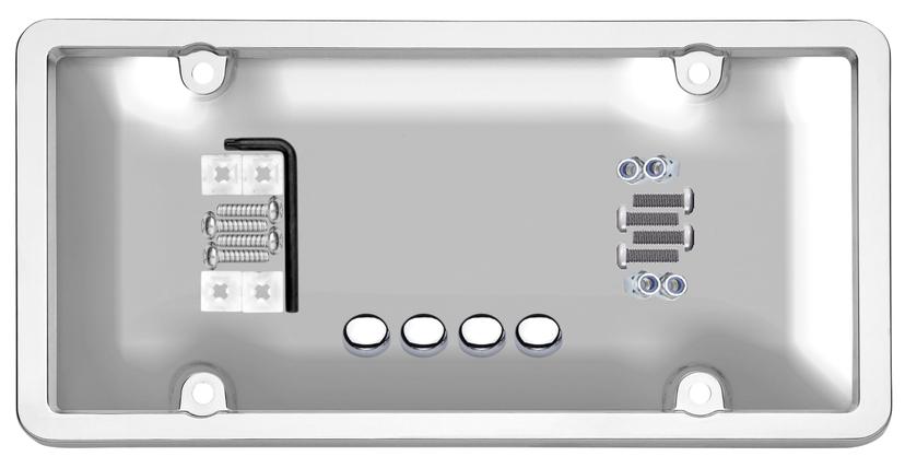 CRUISER 62310 Ultimate Tuf Combo License Plate Shield/Cover, Chrome/Clear, 1 Frame