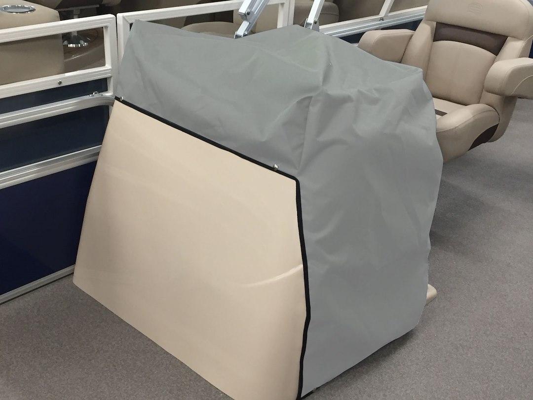 CARVER 61063F-10 PONTOON CONSOLE COVER, 33 Inch Height x 32 Inch Length x 36 Inch Width; Water Repellant/ UV Protection/ Mildew Resistant; Haze Gray; Poly-Flex II Marine Grade Polyester - High quality product image showing CARVER 61063F-10 PONTOON CONSOLE COVER, 33 Inch Height x 32 Inch Length x 36 Inch Width; Water Repellant/ UV Protection/ Mildew Resistant; Haze Gray; Poly-Flex II Marine Grade Polyester details and features