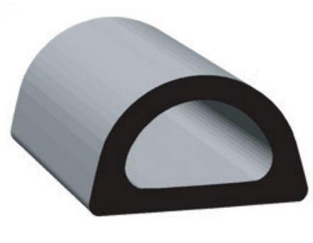 CLEAN SEAL 109H2-50 Door Window Channel Seal; D-Type; Mounts With Acrylic Based Adhesive; 0.610 Inch Width x 0.360 Inch Thickness x 50 Foot Length; Black/ EPDM (Ethylene Propylene Diene Monomer) - High quality product image showing CLEAN SEAL 109H2-50 Door Window Channel Seal; D-Type; Mounts With Acrylic Based Adhesive; 0.610 Inch Width x 0.360 Inch Thickness x 50 Foot Length; Black/ EPDM (Ethylene Propylene Diene Monomer) details and features