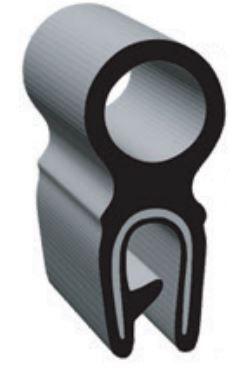 CLEAN SEAL G7011-T-50 Door Window Channel Seal; U-Channel Type; Clip-On With Top Bulb; 1/2 Inch Width x 1.053 Inch Thickness x 50 Foot Length; 1/8 Inch Flange Size; Black/ EPDM (Ethylene Propylene Diene Monomer) - High quality product image showing CLEAN SEAL G7011-T-50 Door Window Channel Seal; U-Channel Type; Clip-On With Top Bulb; 1/2 Inch Width x 1.053 Inch Thickness x 50 Foot Length; 1/8 Inch Flange Size; Black/ EPDM (Ethylene Propylene Diene Monomer) details and features